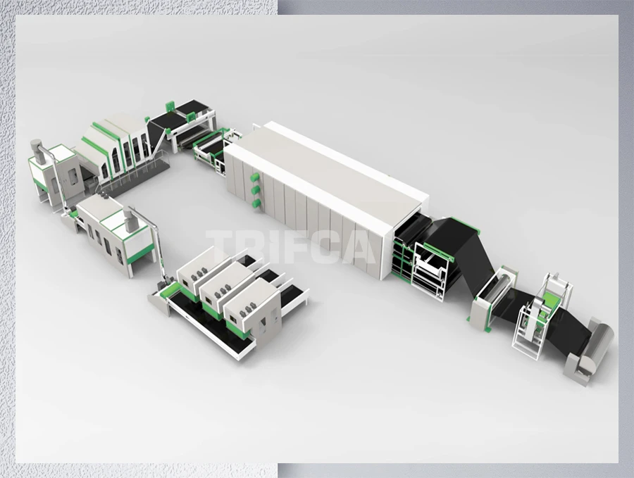 Thermal Bonding Production Line for Soft Wadding Spray Bonded Kimyasal Bağlamalı Vatka Vatka Üretim Hattı Nonwoven mobilya vatkaları sessiz malzemeler